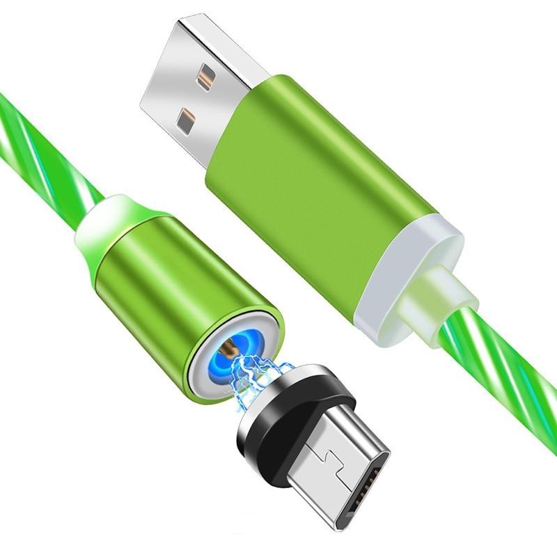 iGlow Lysende LED Magnetisk 3-i-1 USB Ladekabel