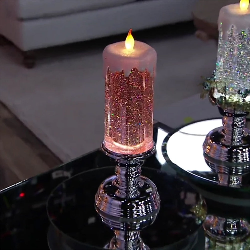 Fargeskiftende LED-vannlys med glitter