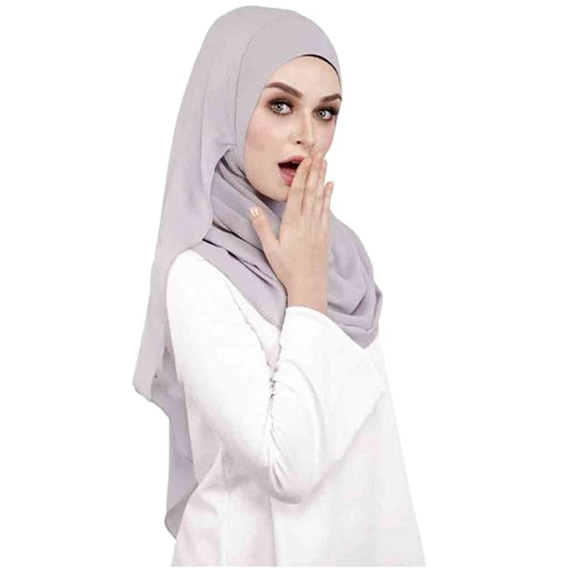 Instant Chiffon-hijab med dobbel hempe
