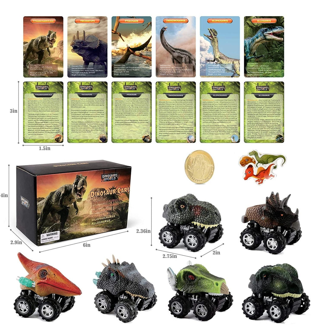 Trekk tilbake dinosaur minibil