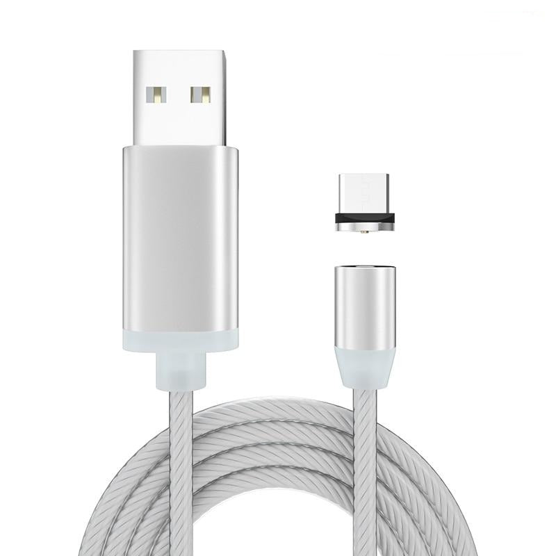 iGlow Lysende LED Magnetisk 3-i-1 USB Ladekabel