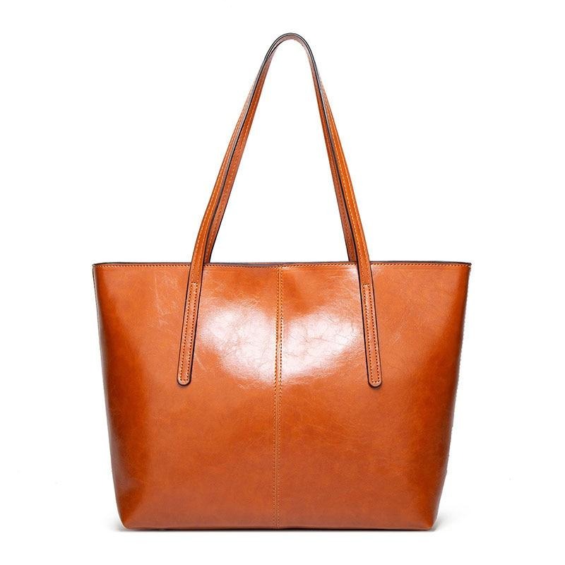 Veske i vokset vintage-skinn