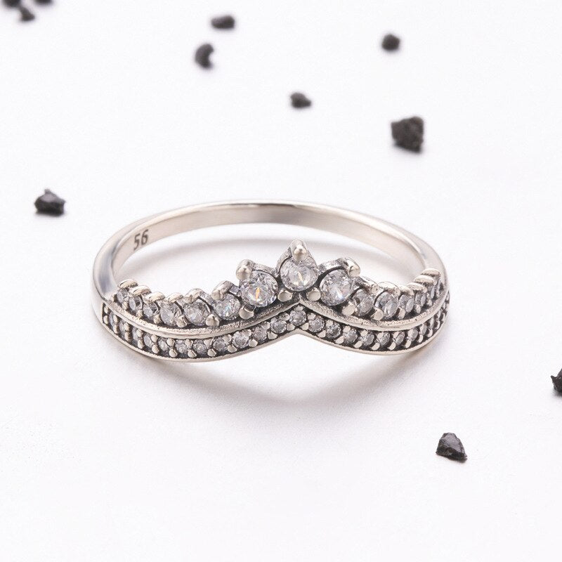 V-formet ringsølvring