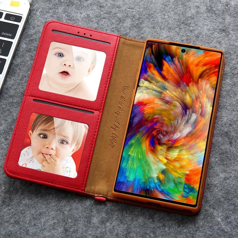 Magnetisk Folio-etui i Skinn