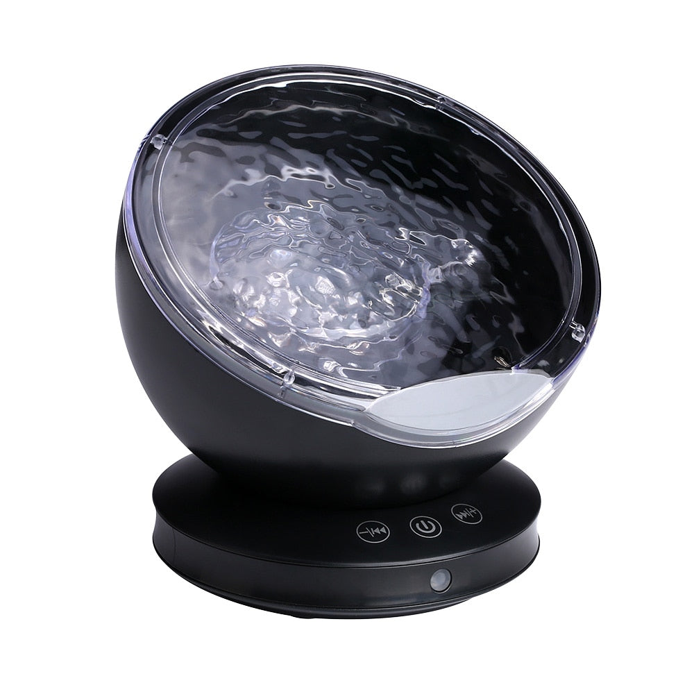 LED-nattlampe med havbølger