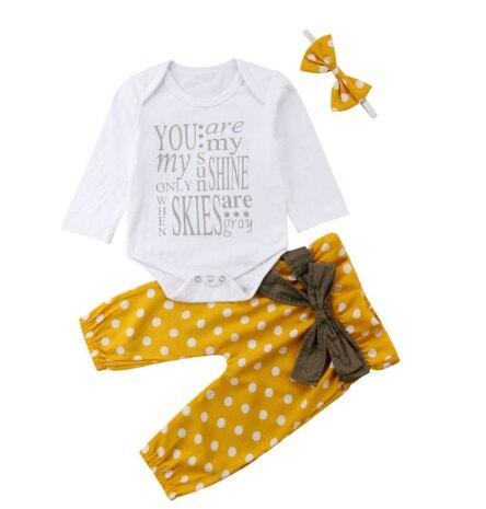 You Are My Sunshine Baby Romper-sett