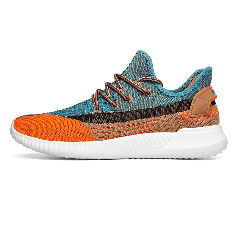 Sneakers i vevd mesh for menn