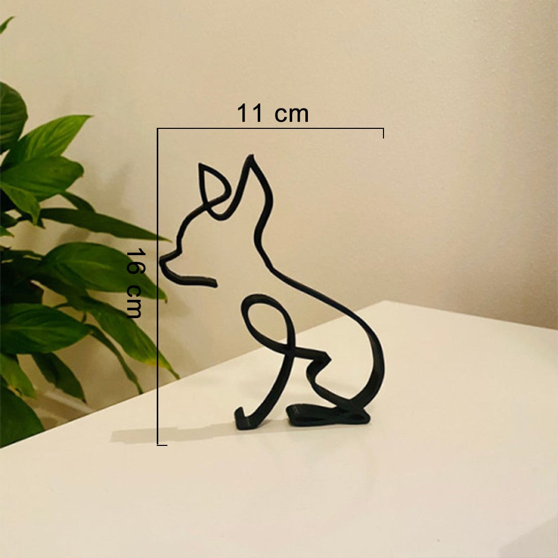 Minimalist hunde kunstskulptur