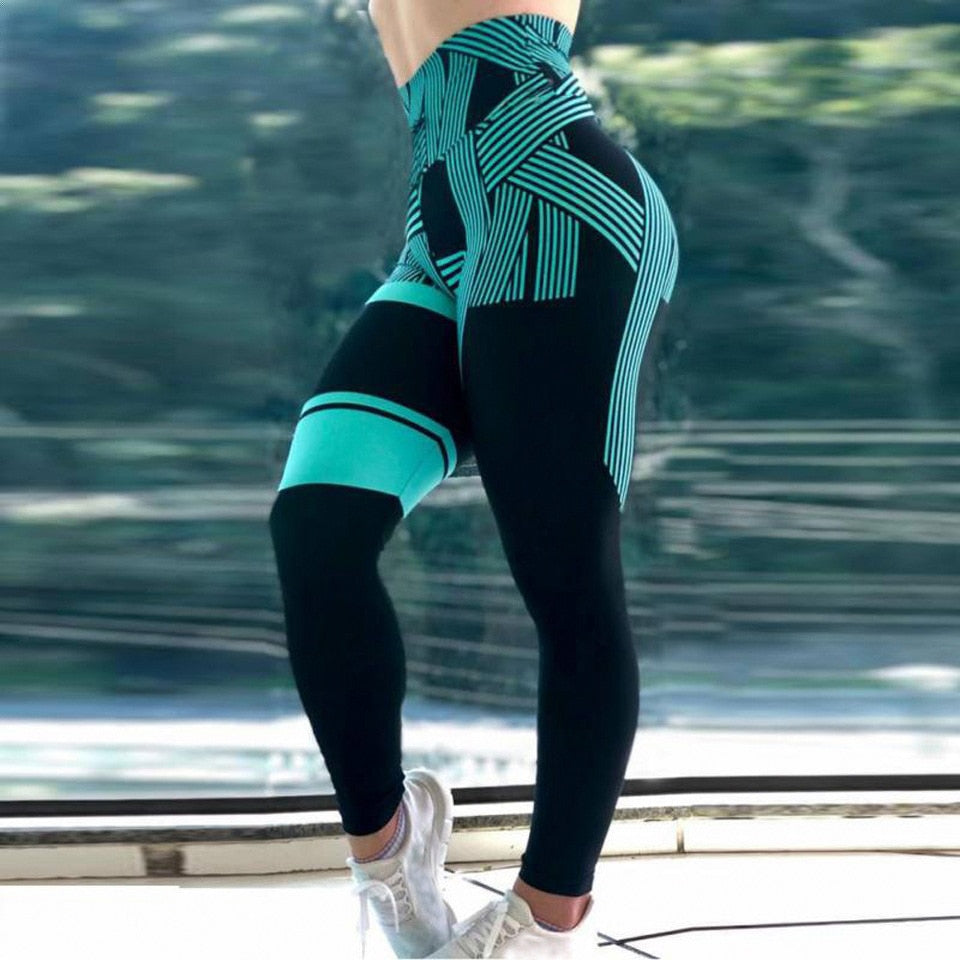 Høytlivs-leggings med trykk