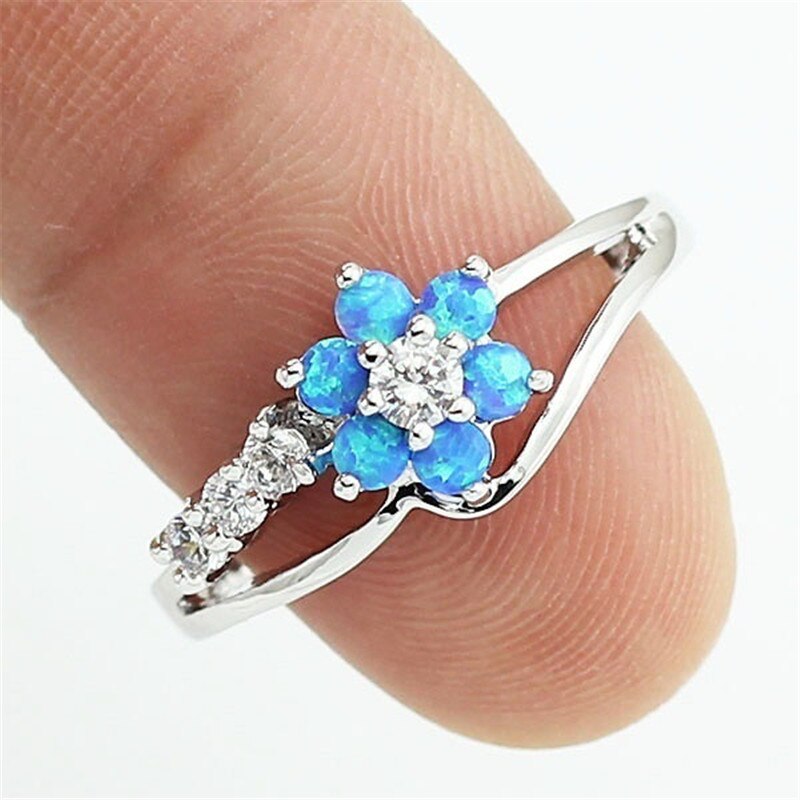 Blomst Opal Krystallring