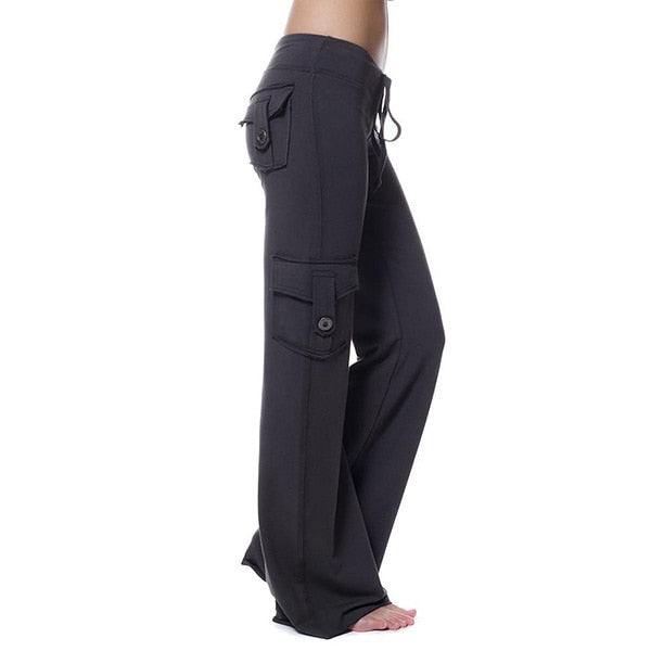 Bootcut cargobukse for kvinner