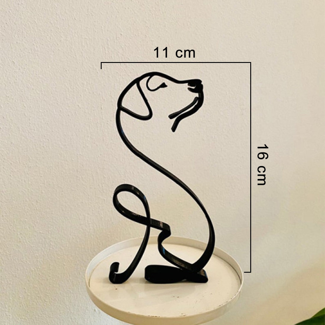 Minimalist hunde kunstskulptur