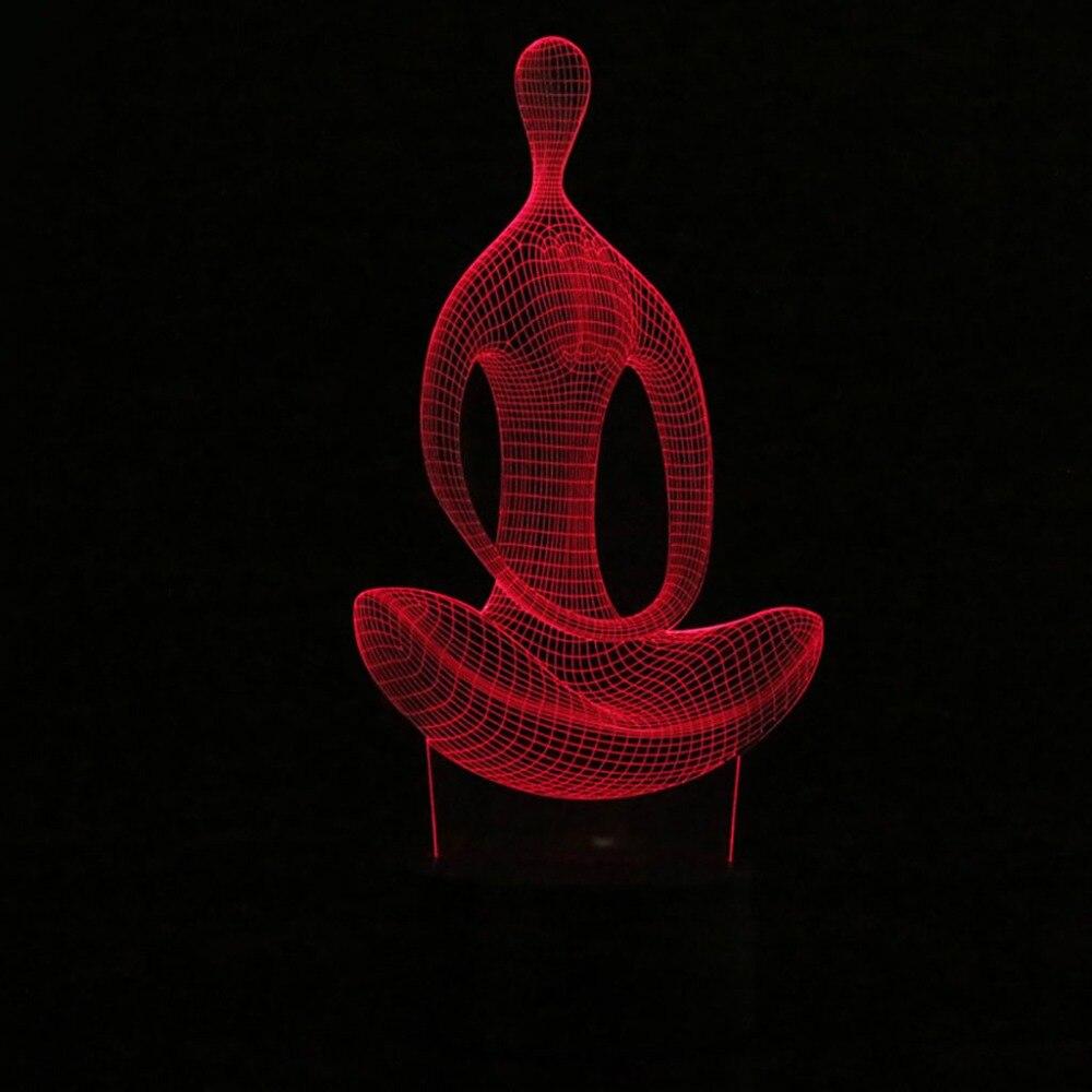 Yoga 3D illusjonslampe