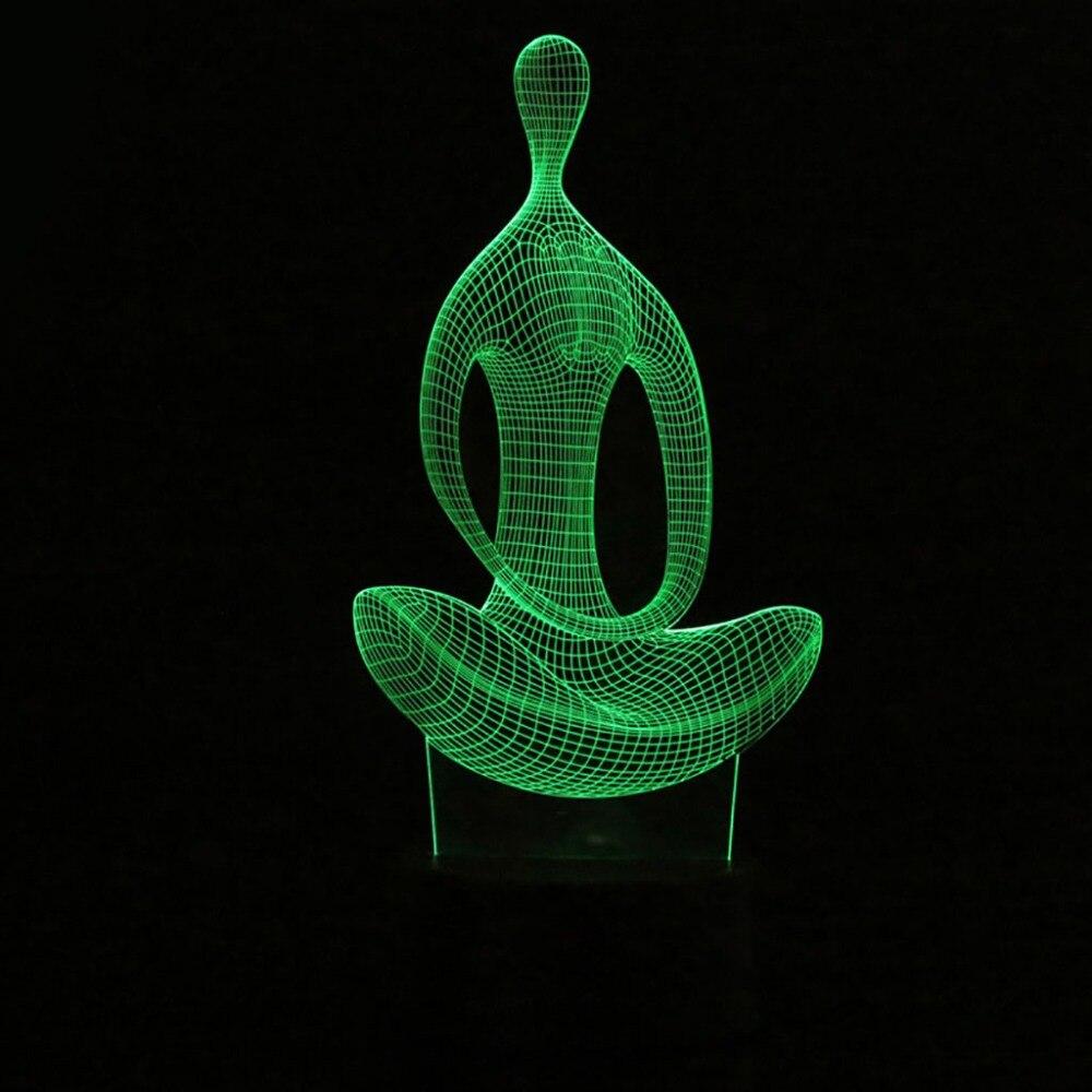 Yoga 3D illusjonslampe