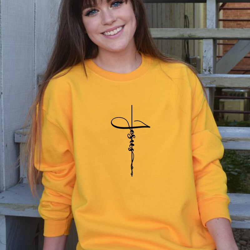 Jesus Cross Crewneck Genser