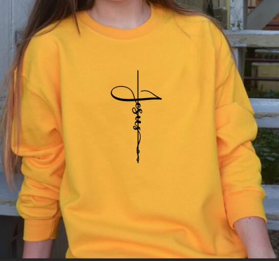 Jesus Cross Crewneck Genser