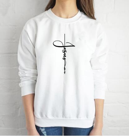 Jesus Cross Crewneck Genser