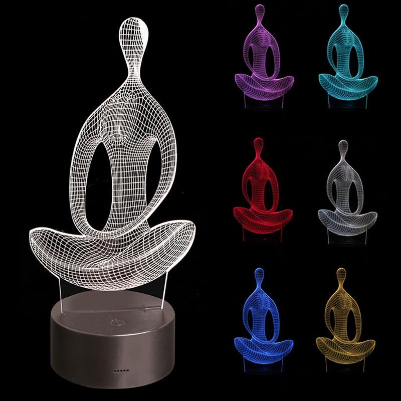 Yoga 3D illusjonslampe