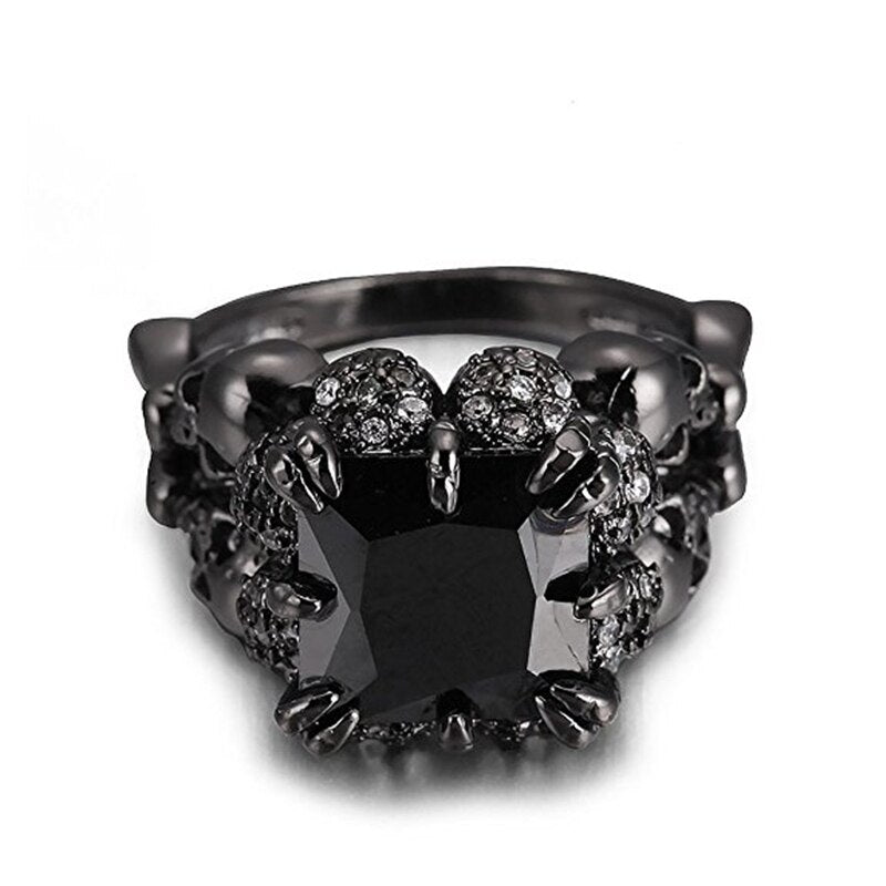 DEMONPRINSESSERING I SORT RHODIUM