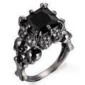 DEMONPRINSESSERING I SORT RHODIUM