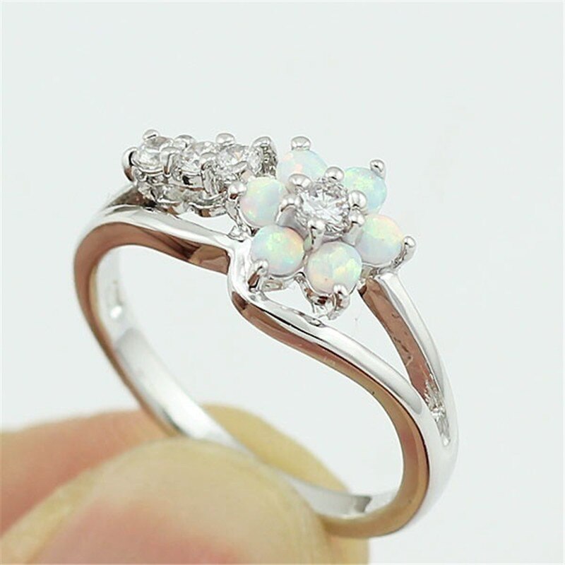 Blomst Opal Krystallring