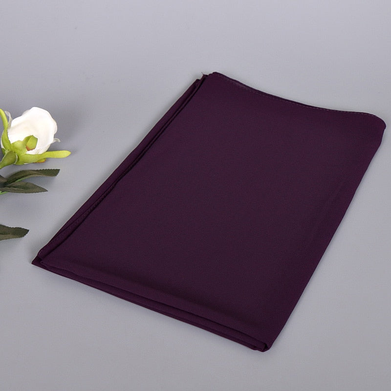 Instant Chiffon-hijab med dobbel hempe