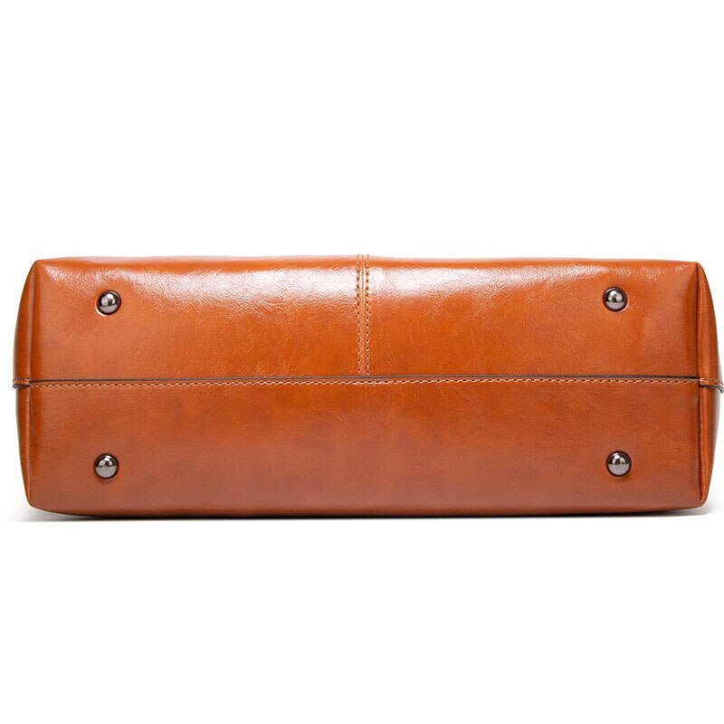 Veske i vokset vintage-skinn