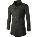 Trenchcoat for menn med ståkrage