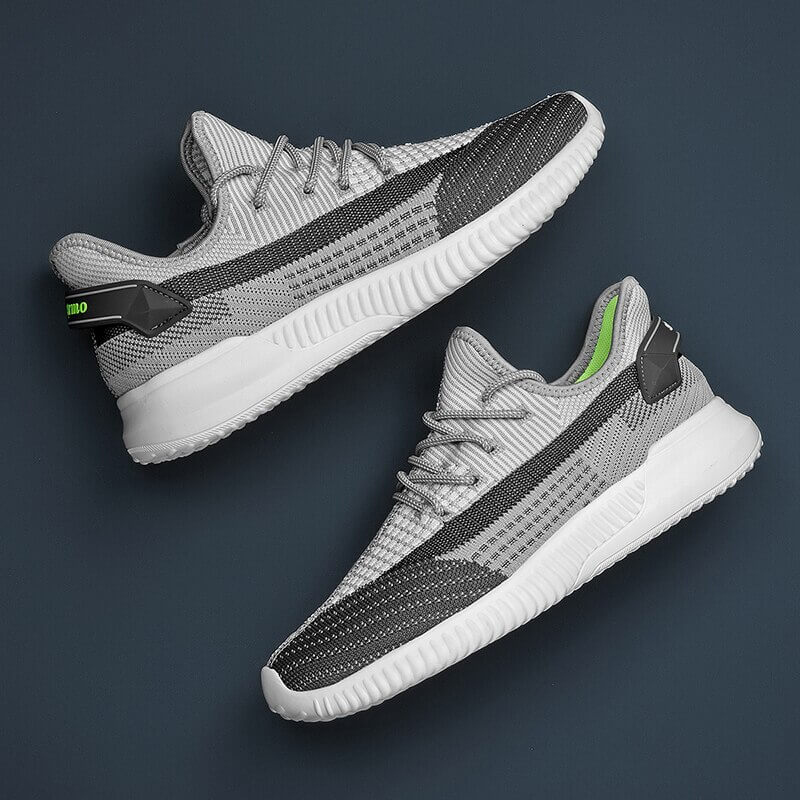 Sneakers i vevd mesh for menn