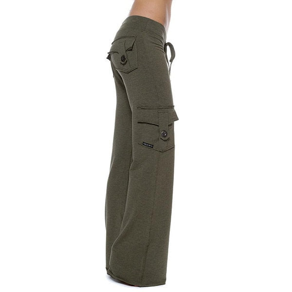 Bootcut cargobukse for kvinner