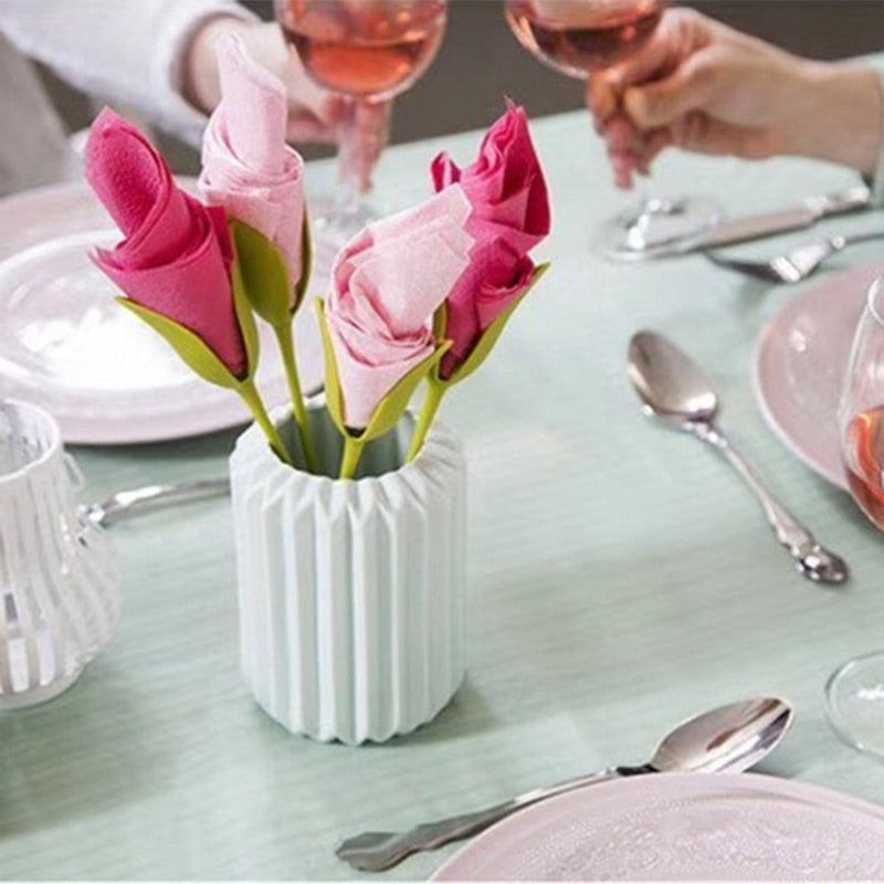 Serviettringer med blomstermotiv