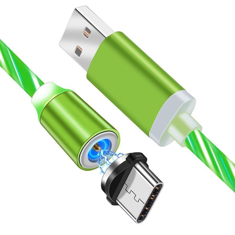 iGlow Lysende LED Magnetisk 3-i-1 USB Ladekabel
