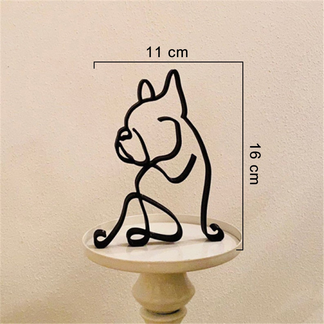 Minimalist hunde kunstskulptur
