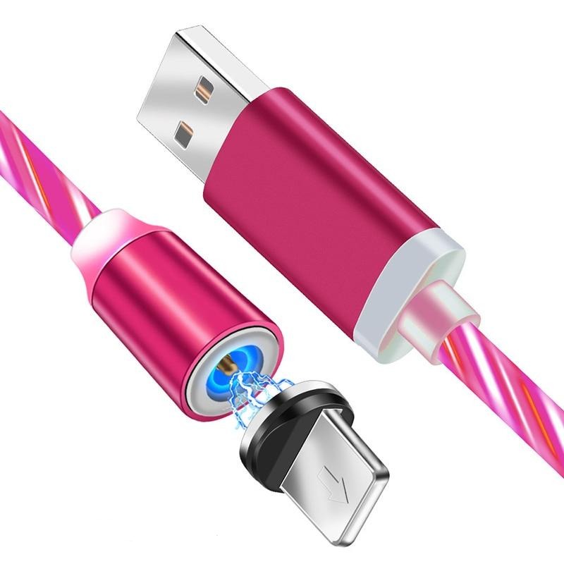 iGlow Lysende LED Magnetisk 3-i-1 USB Ladekabel