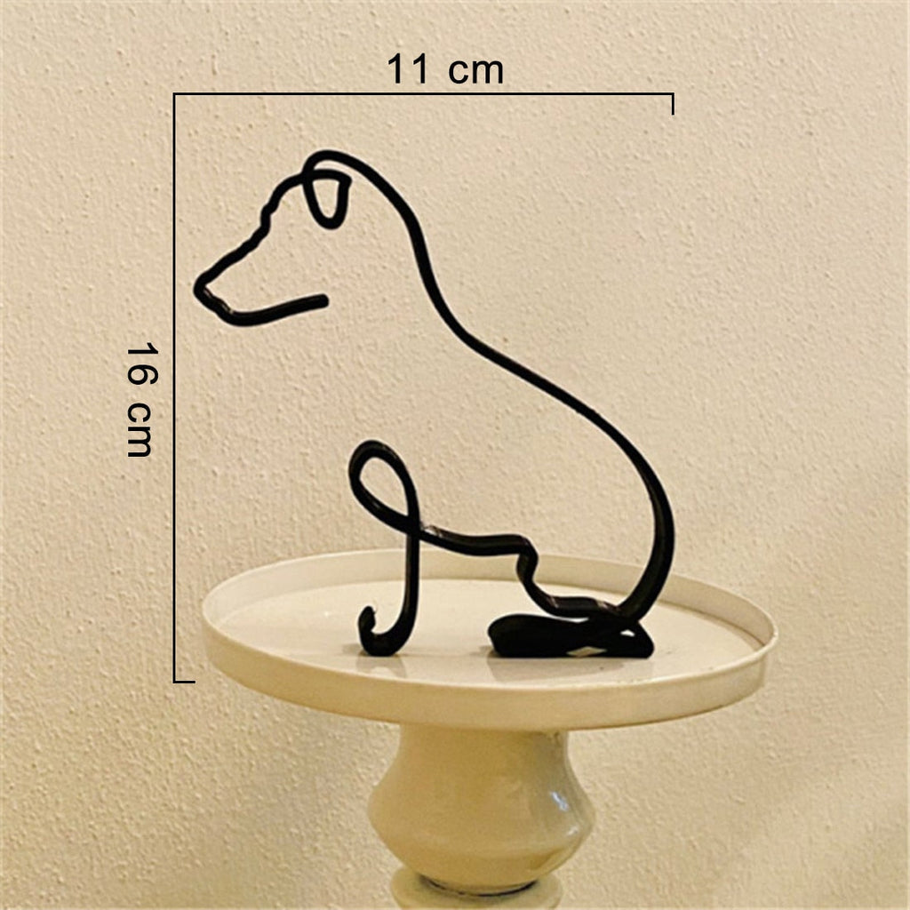 Minimalist hunde kunstskulptur