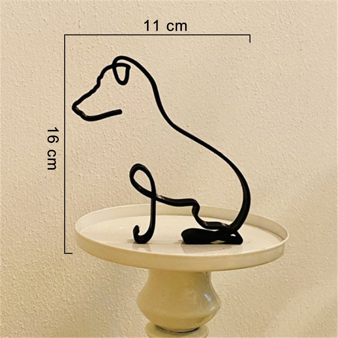 Minimalist hunde kunstskulptur