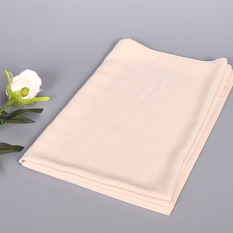Instant Chiffon-hijab med dobbel hempe