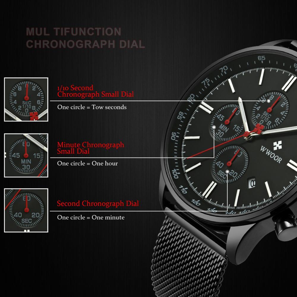 Ultrathin kronograf-armbåndsur