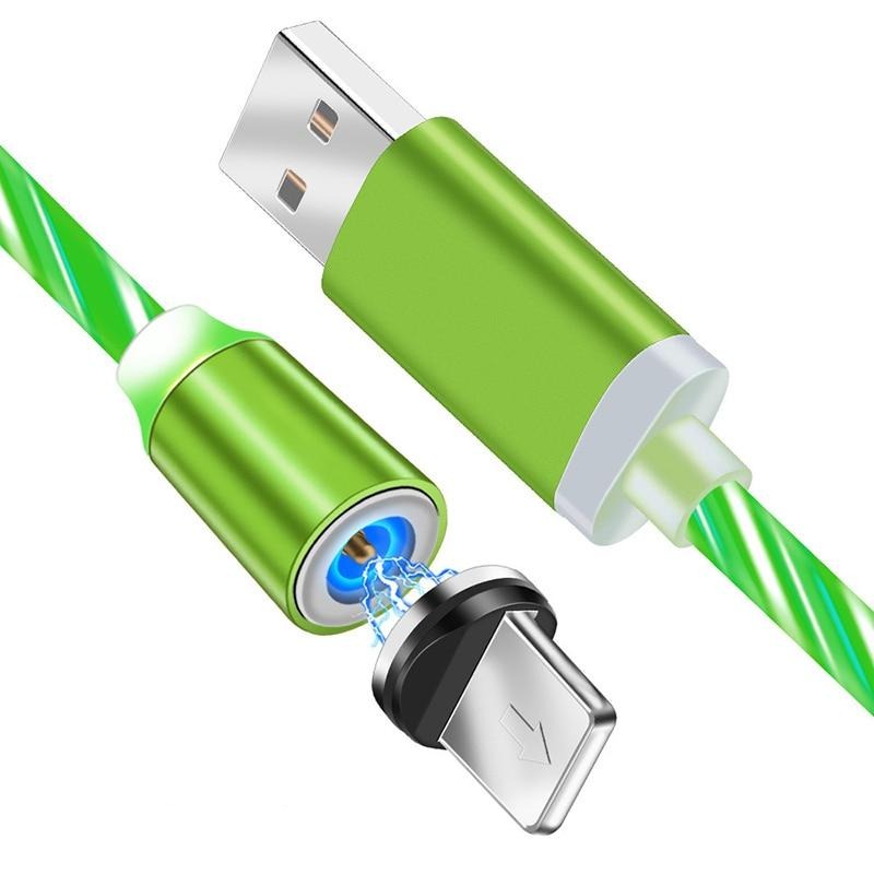 iGlow Lysende LED Magnetisk 3-i-1 USB Ladekabel