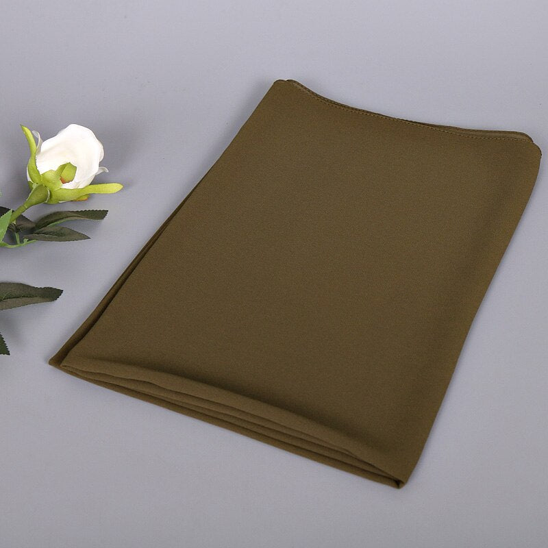 Instant Chiffon-hijab med dobbel hempe