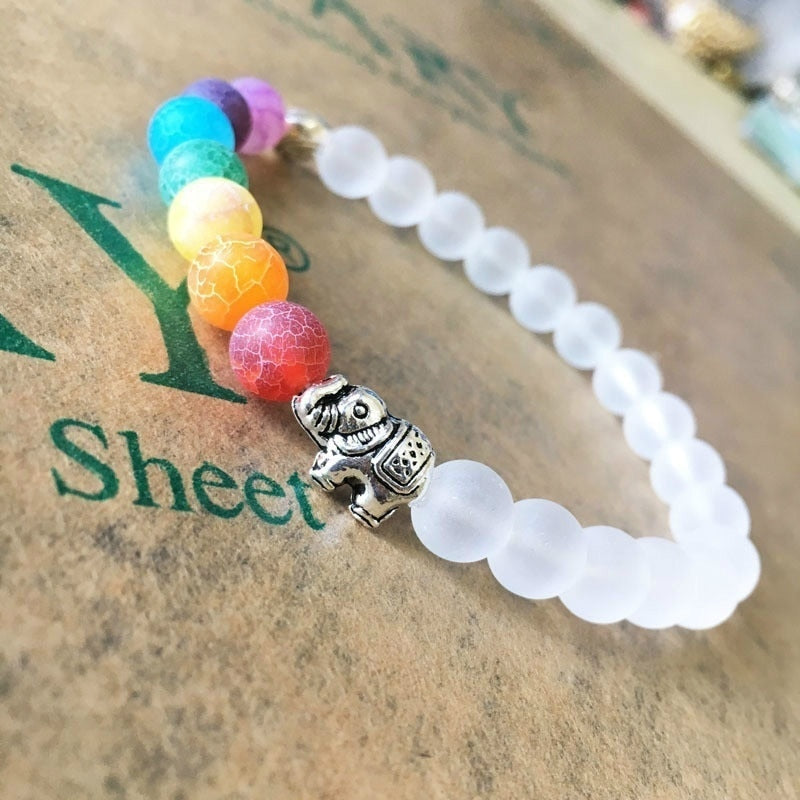 7 Chakra og Elefant Energiarmbånd