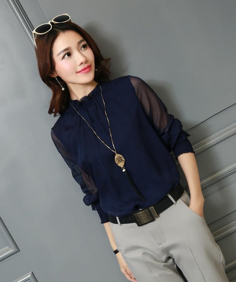 Elegant chiffonbluse