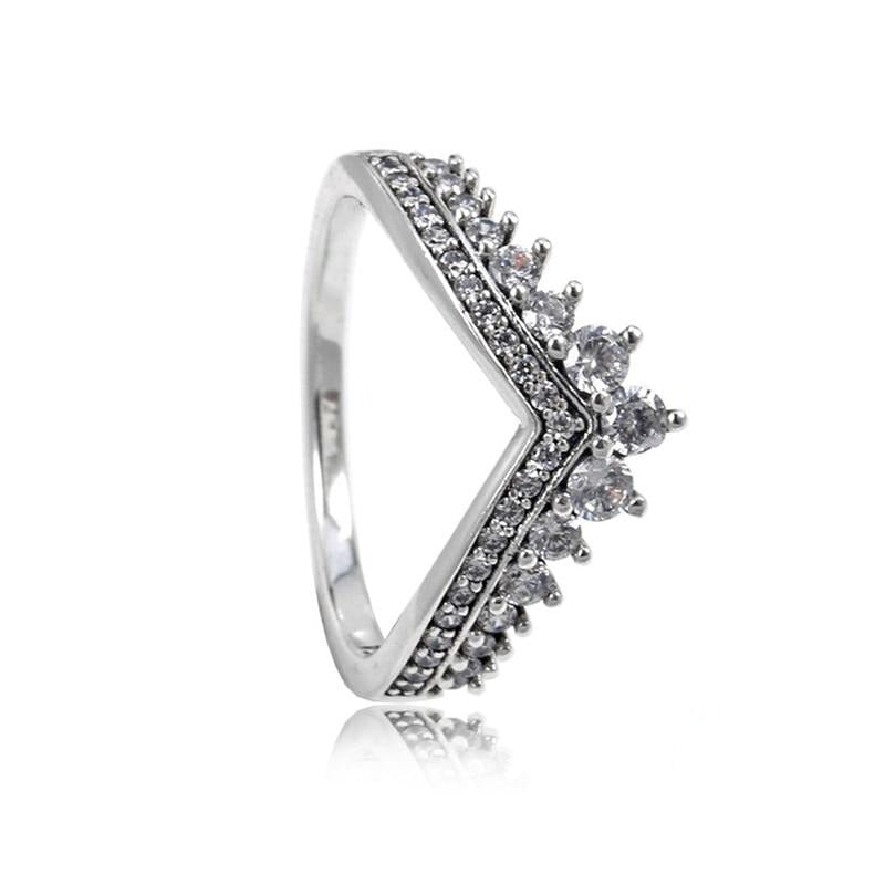 V-formet ringsølvring