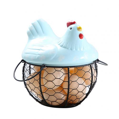 Oppbevaringskurv for egg i keramikk
