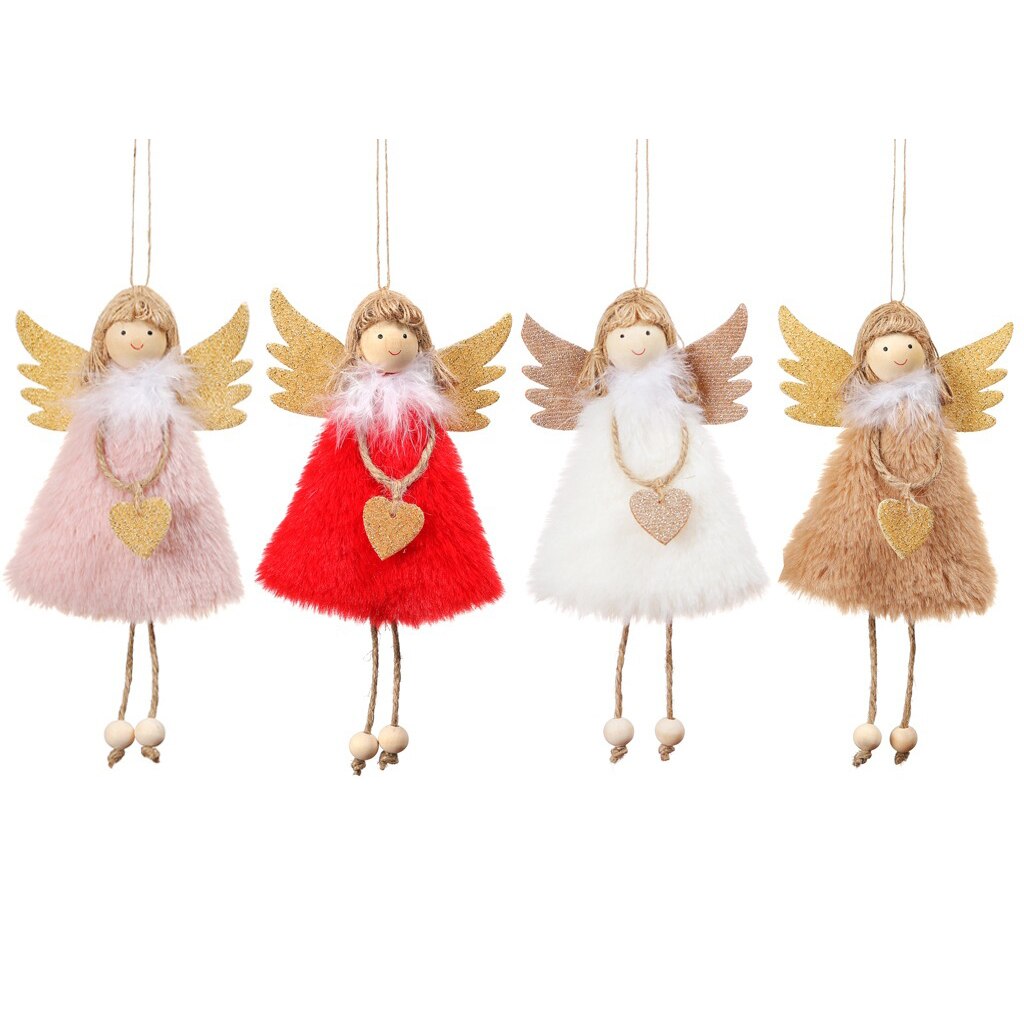 Håndlagde juleengleornamenter