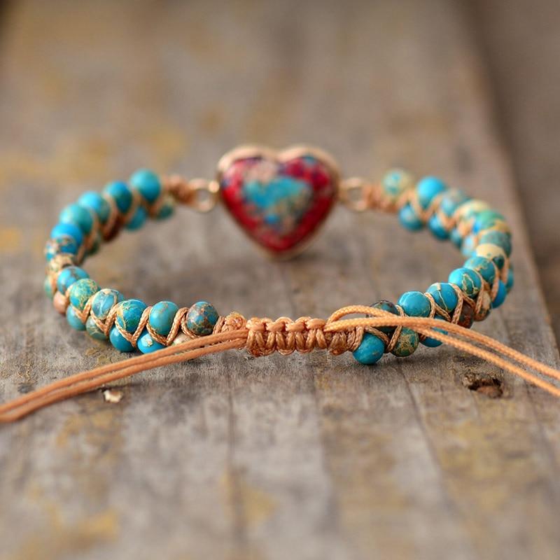 Passion Heart flettet armbånd