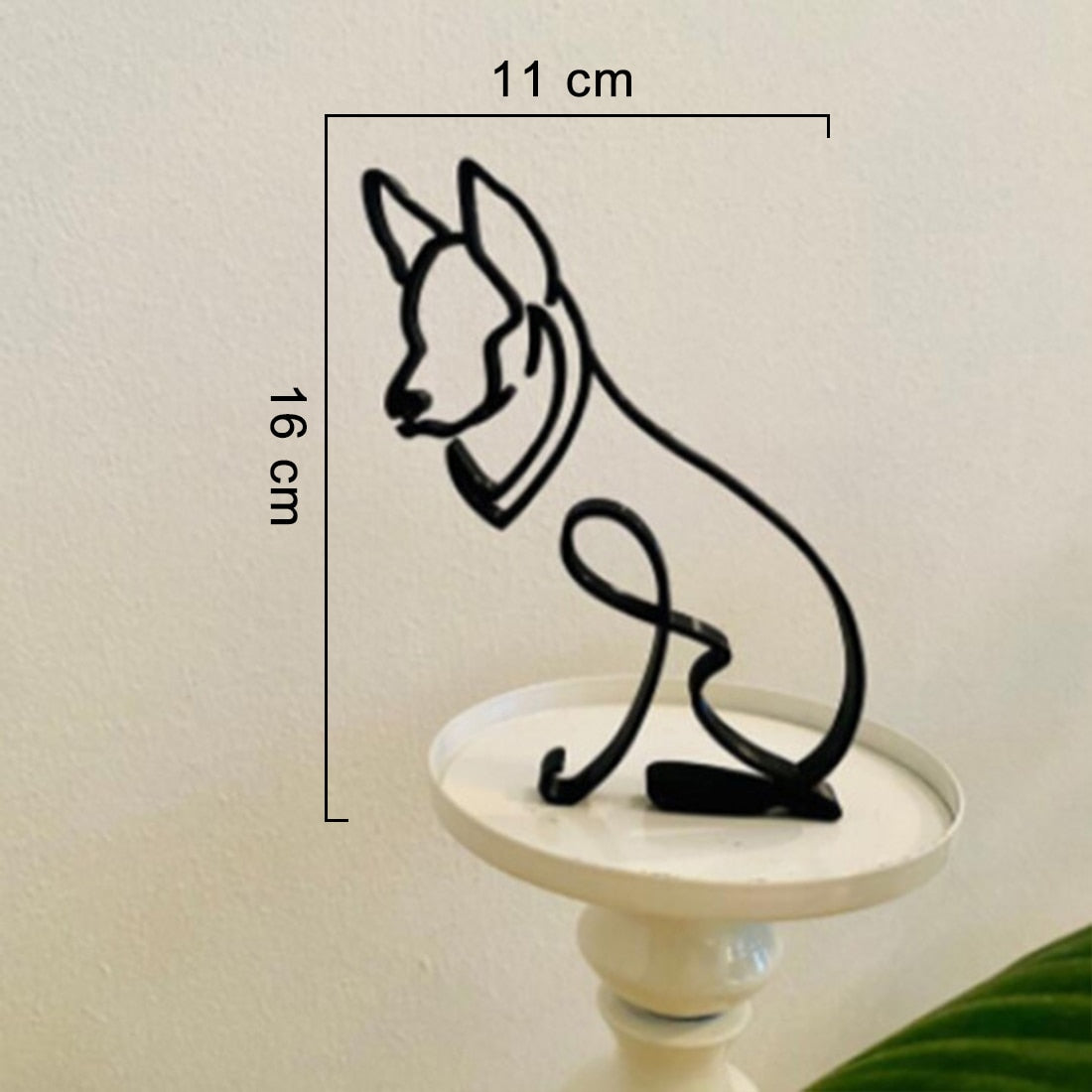 Minimalist hunde kunstskulptur
