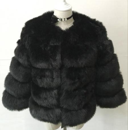 Fluffy Fuskepelsjakke for Kvinner