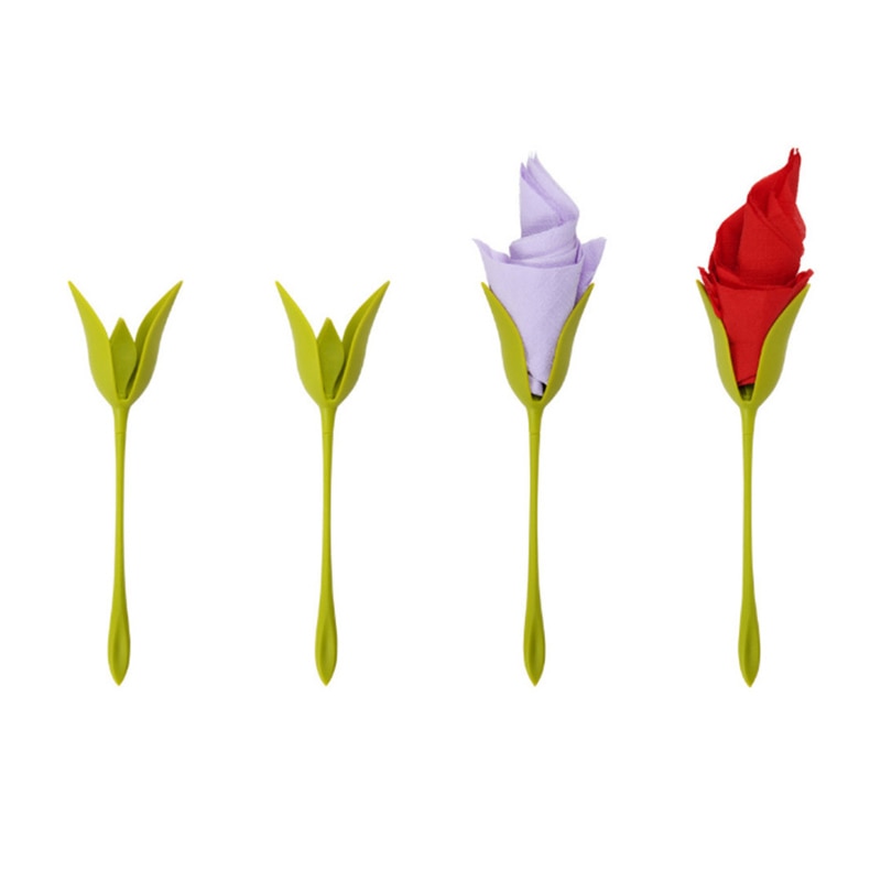 Serviettringer med blomstermotiv