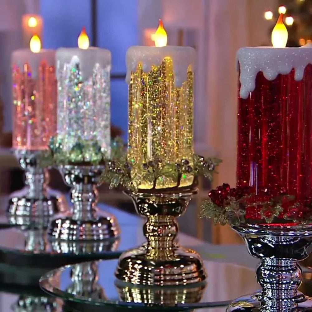 Fargeskiftende LED-vannlys med glitter
